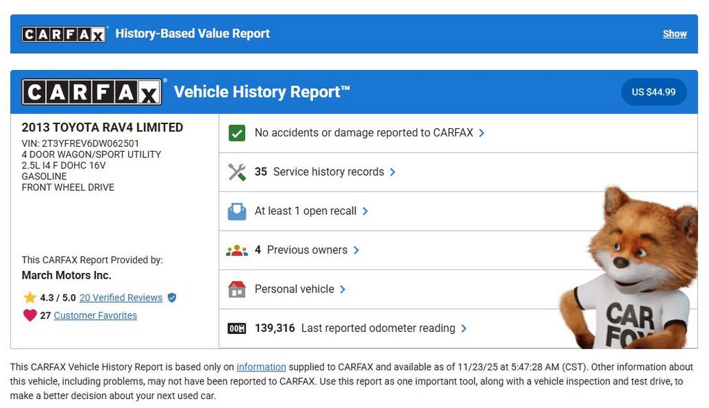 2013 Toyota RAV4 Limited