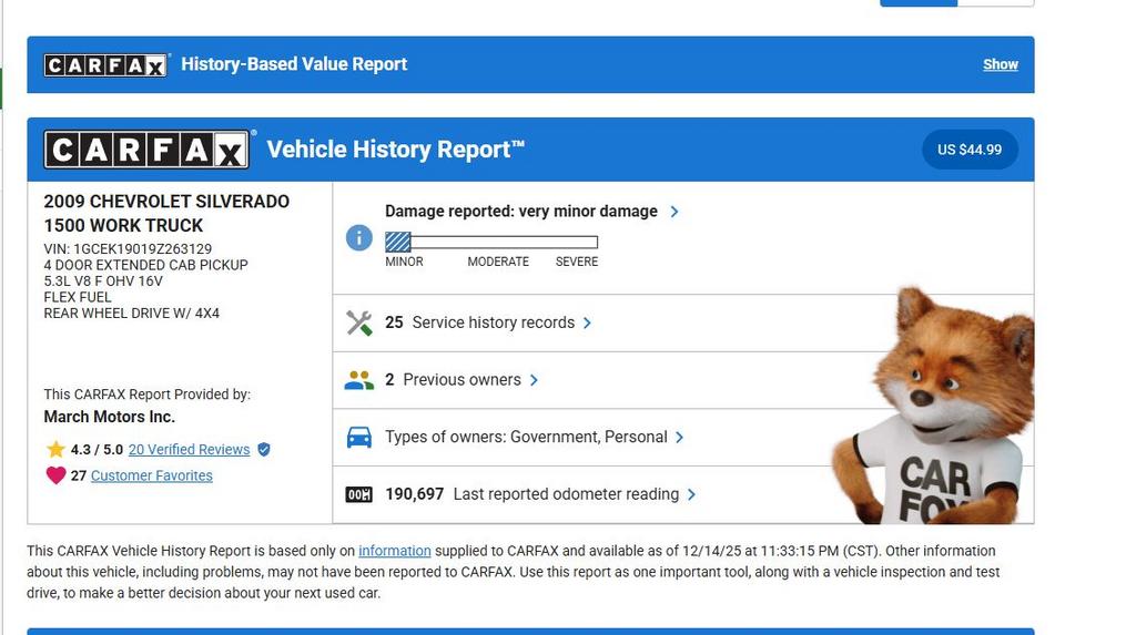 2009 Chevrolet Silverado 1500 Work Truck